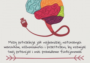 Plakat "mózg to nie ładowarka"